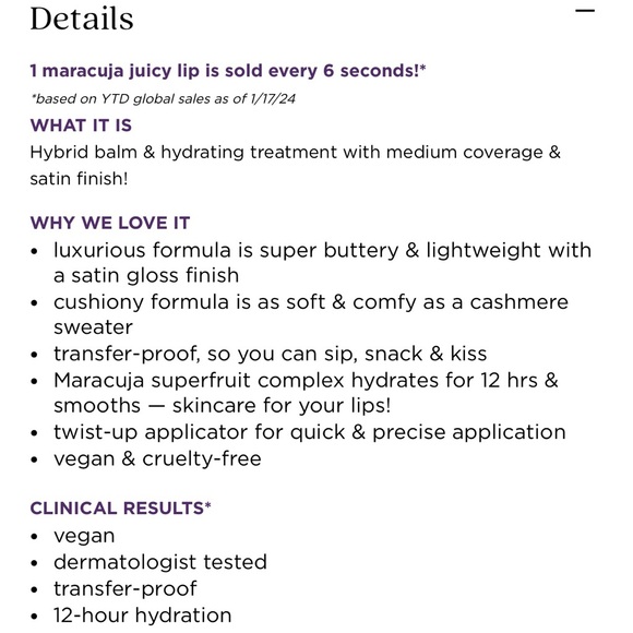 Tarte Maracuja Juicy Lip Crème - MAUVE - NEW - FULL SIZE - Picture 9 of 10